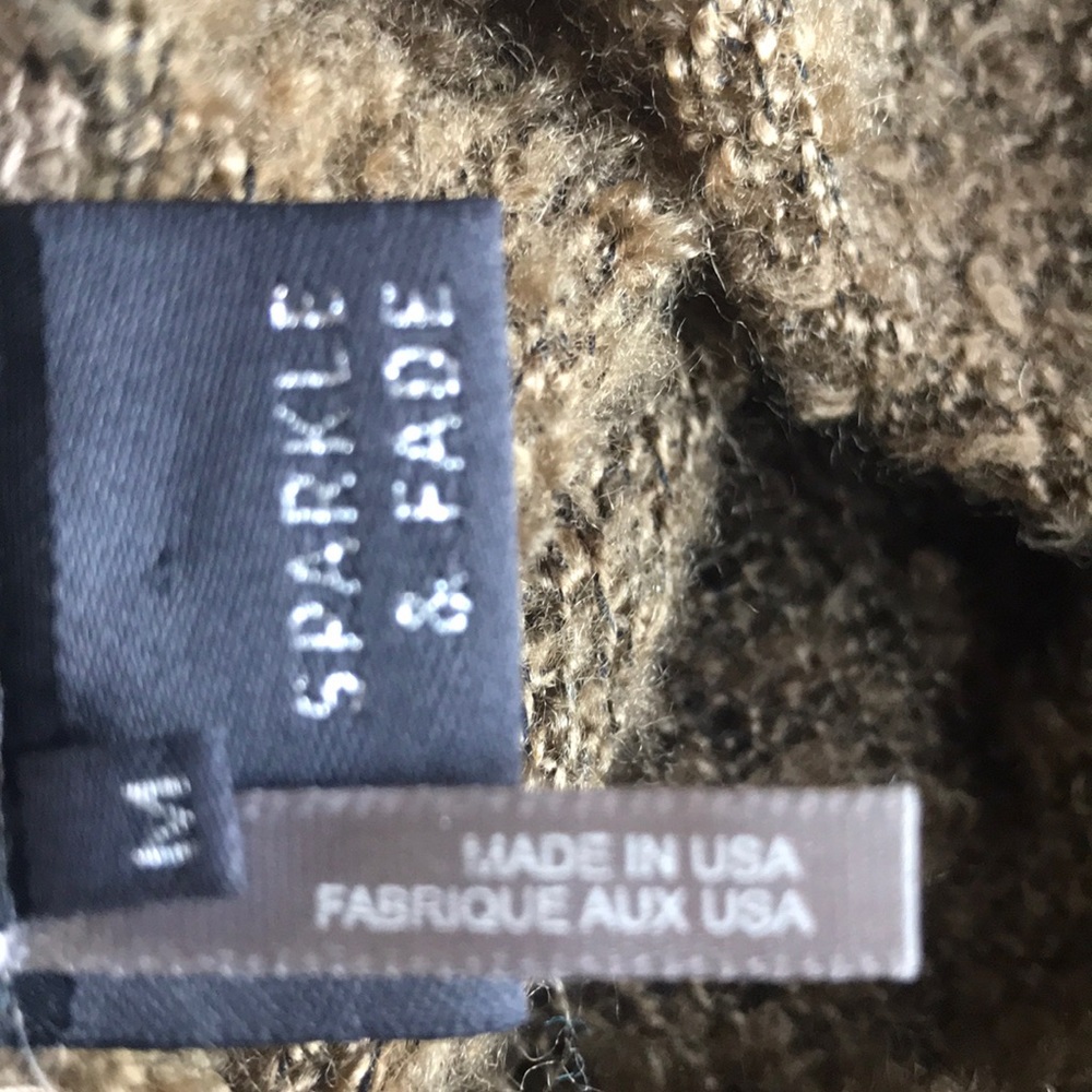 Sparkle & Fade Uo Khaki Open Front Cardigan - image 5